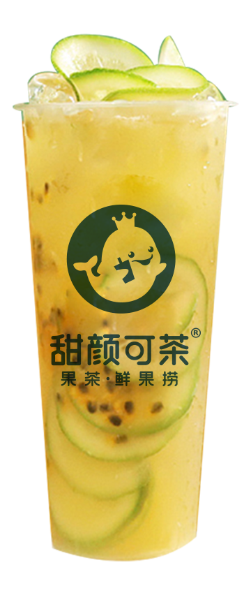 百香果雙響炮奶茶